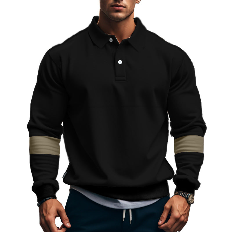 Herren sportlicher Pullover mit modischen Kontraststreifen Aliams