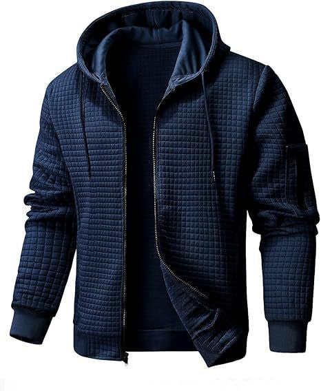 Herren Stepp-Jacke mit Kapuze und praktischem Reißverschluss Aliams