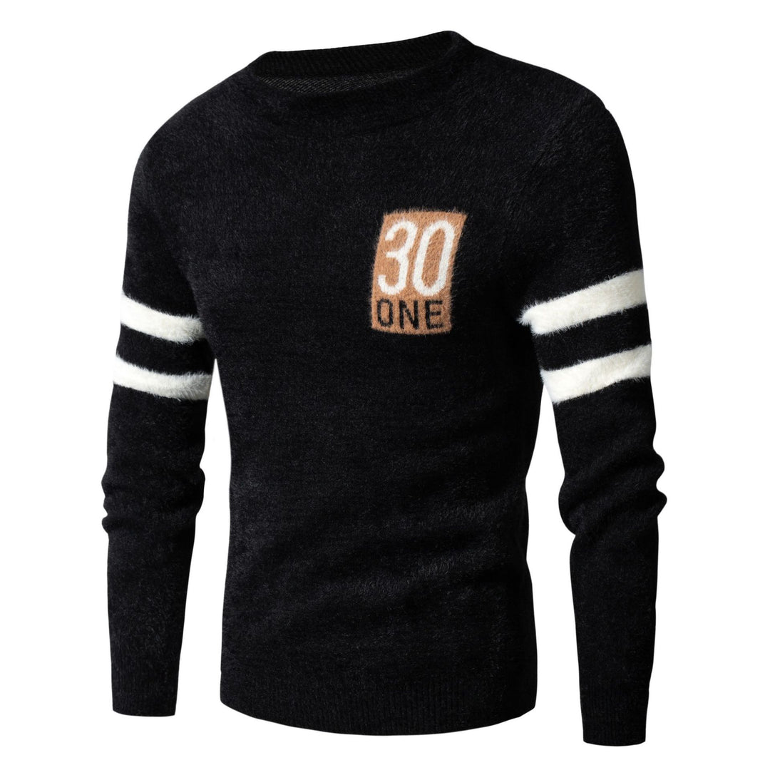 Herren Sportlicher Wollpullover mit strukturiertem Logo Aliams