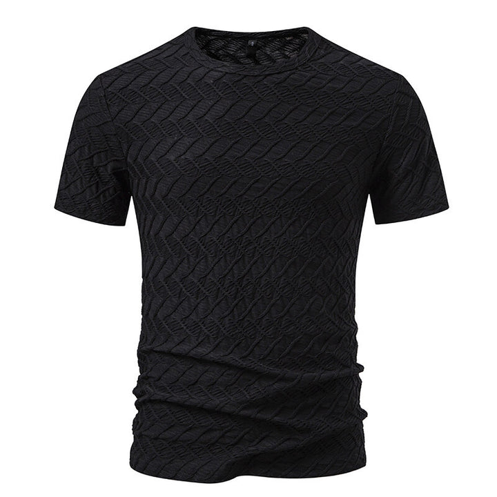 Herren Strukturiertes Kurzarmshirt mit modernem Design Aliams