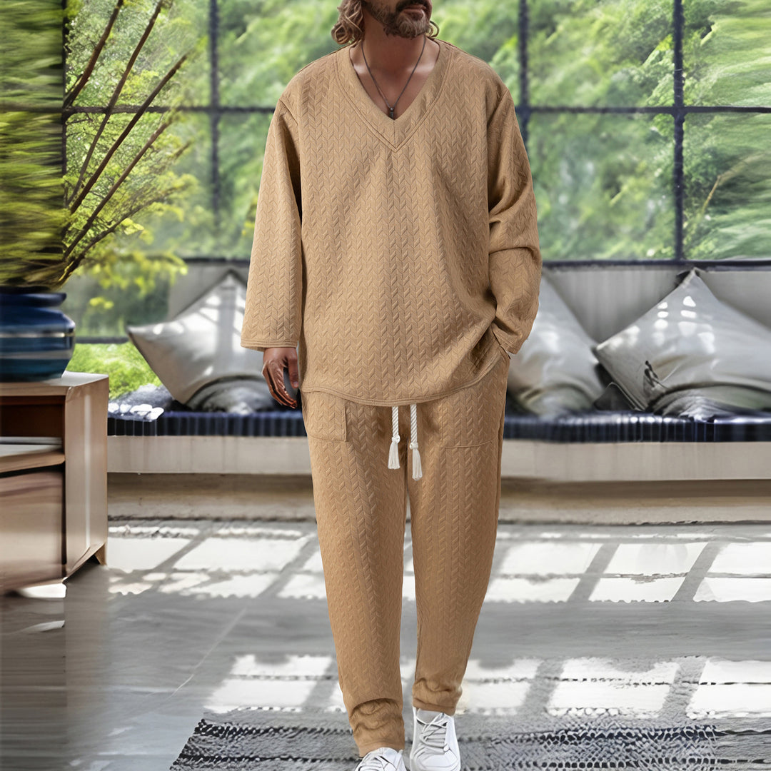 Herren V-Ausschnitt Freizeitanzug Aliams