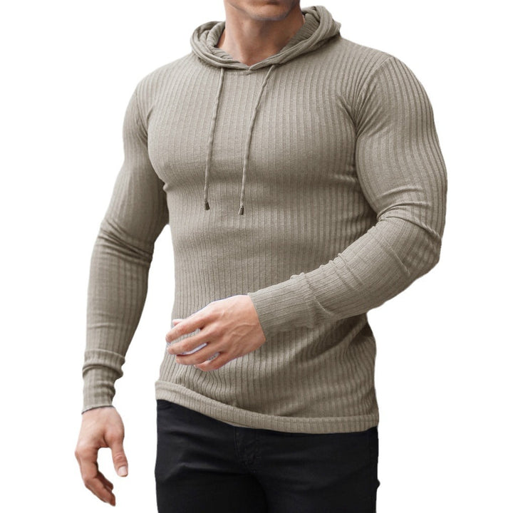 Herren Sportlicher Langarm-Hoodie aus strukturiertem Baumwollmix Aliams