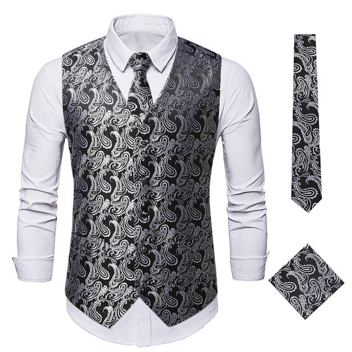 Herren elegante Weste mit Paisleymuster Aliams