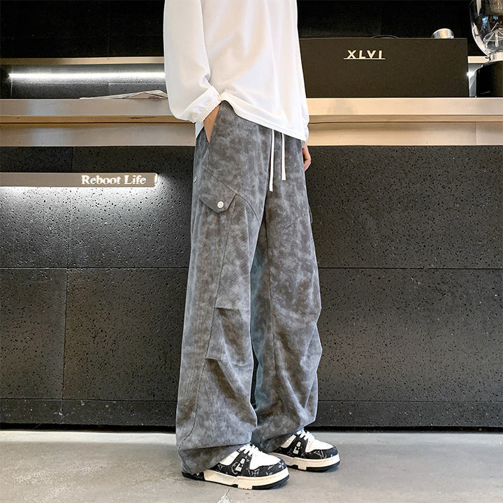 Unisex Weit geschnittene Utility-Hose mit praktischen Taschen Aliams