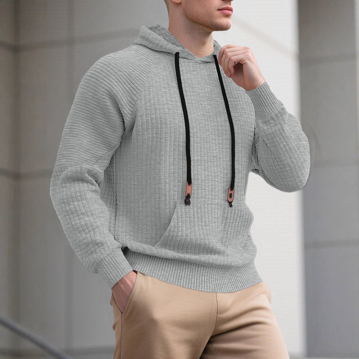 Herren sportlicher Kapuzenpullover mit innovativem Strukturdesign und praktischen Kordelzügen Aliams
