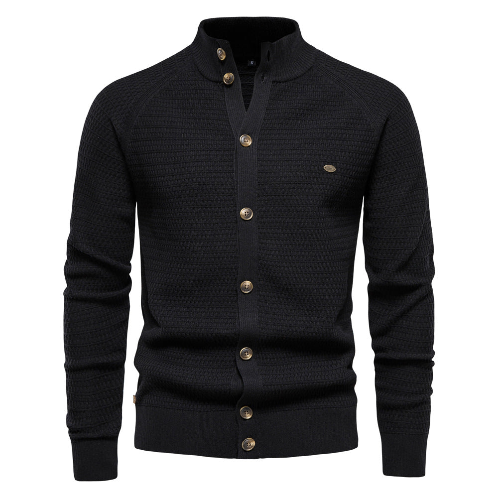 Herren Strickjacke mit modernem Zipper und stilvollen Knopfdetails Aliams