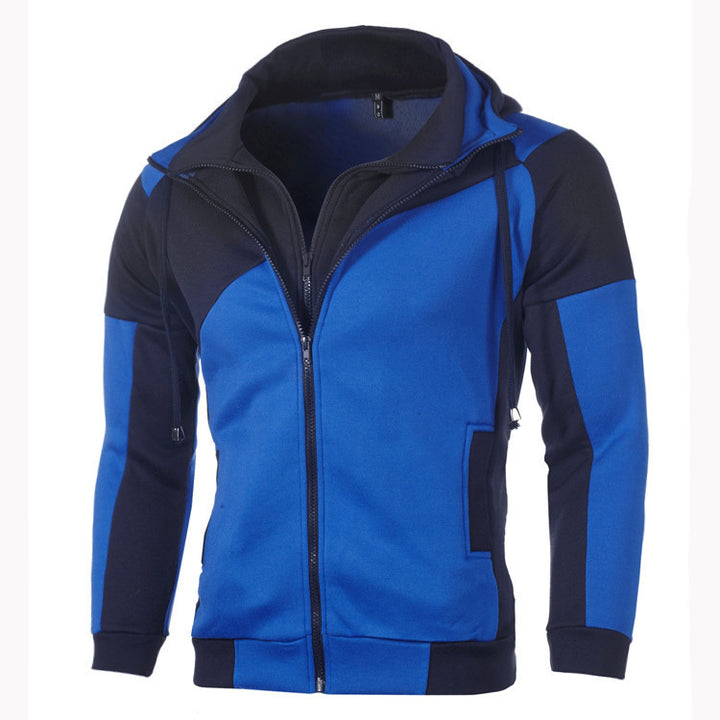 Herren sportlicher Kapuzenjacke mit modischem Farbblockdesign Aliams