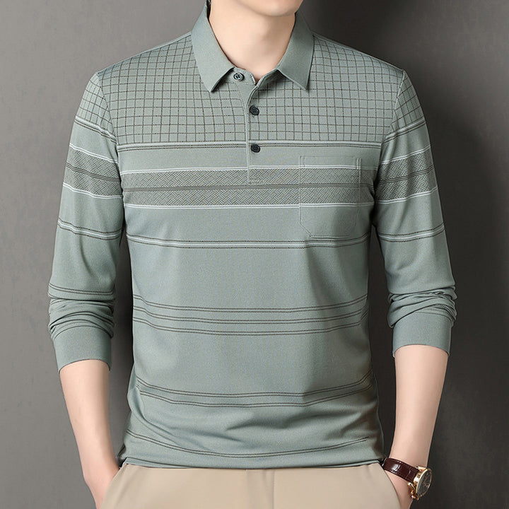 Herren komfortables Poloshirt mit strukturiertem Design und eleganten Details Aliams