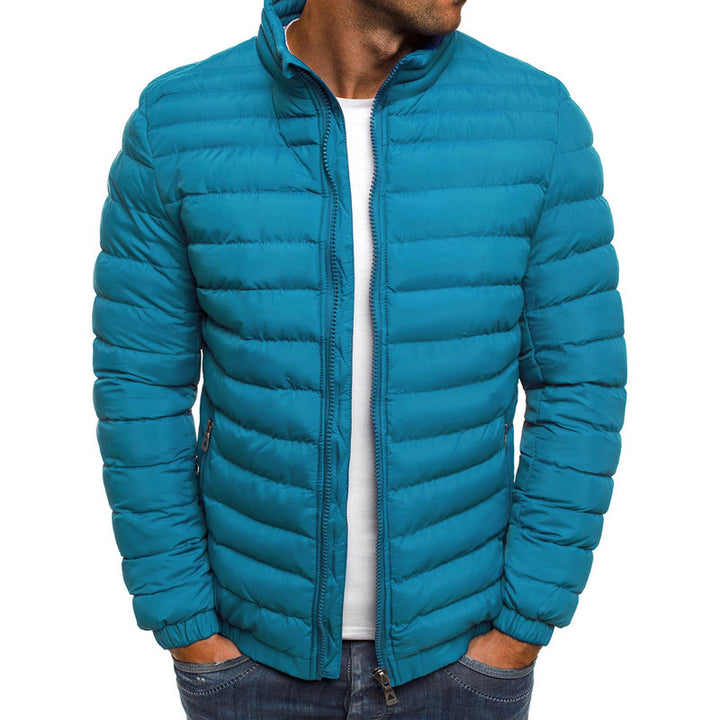 Herren Leichte Steppjacke mit hohem Kragen und elastischen Bündchen Aliams