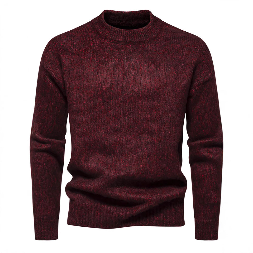 Herren Strickpullover mit hohem Kragen und strukturierter Oberfläche Aliams