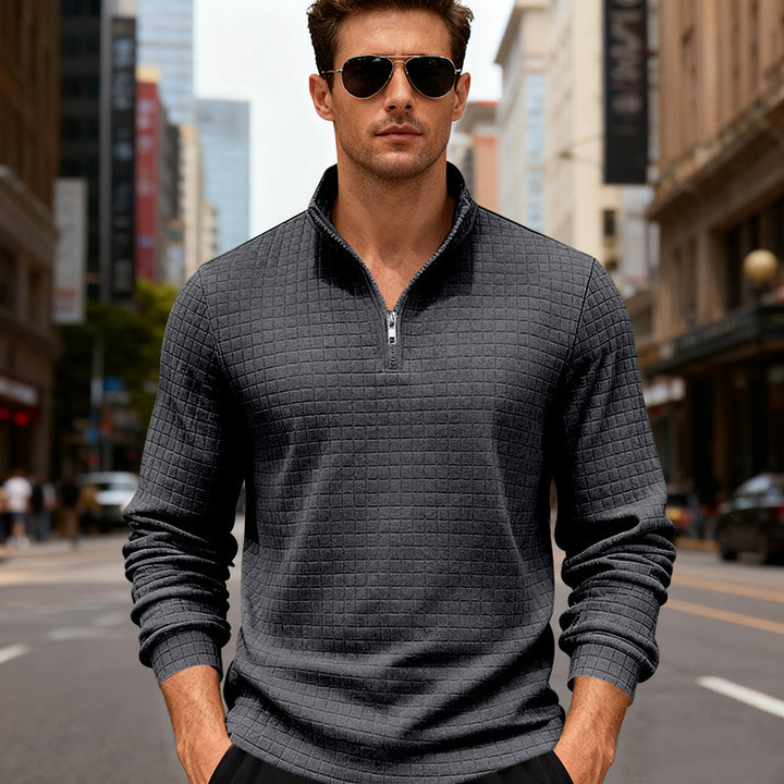 Herren Sportlicher Pullover mit Reißverschluss Aliams