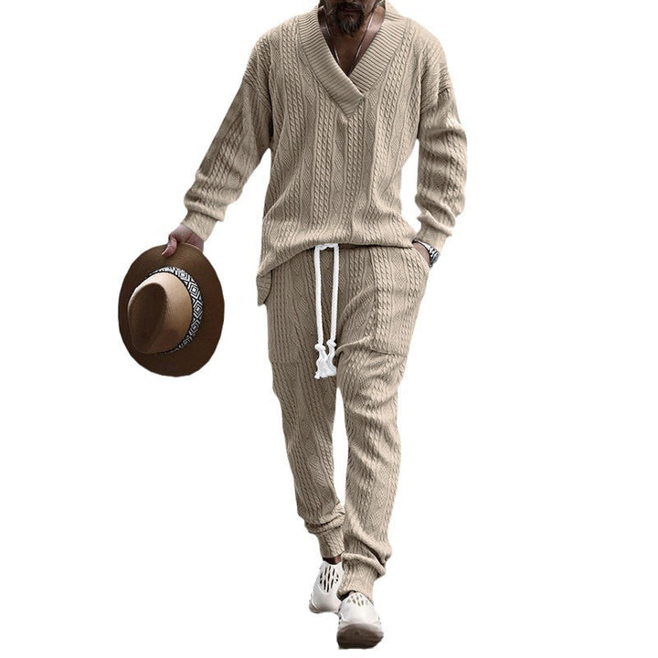 Herren Strickjacke und Hose Set Aliams