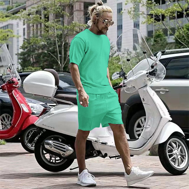 Herren stylisches Freizeit-Set aus atmungsaktivem Material und sportlichem Design Aliams