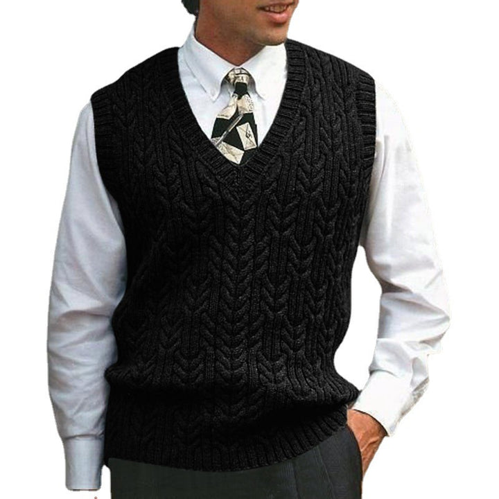 Herren Strickweste im modischen Zopfdesign Aliams