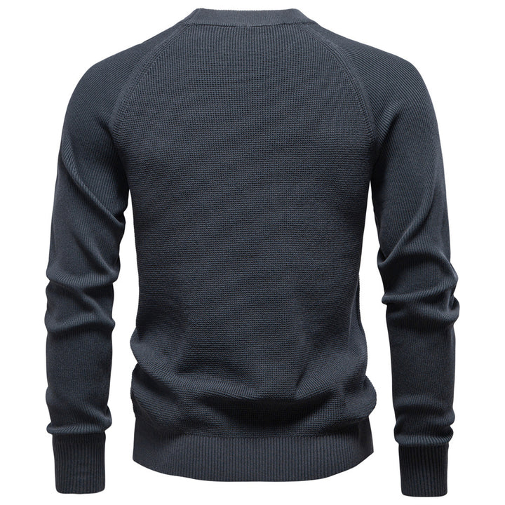Herren Strickpullover mit innovativem Strukturmuster und Rundhalsausschnitt Aliams