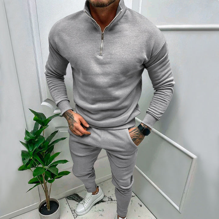 Herren Sportlicher Pullover mit Stehkragen Aliams