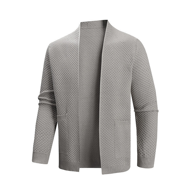 Herren Strickjacke mit offenem Kragen Aliams