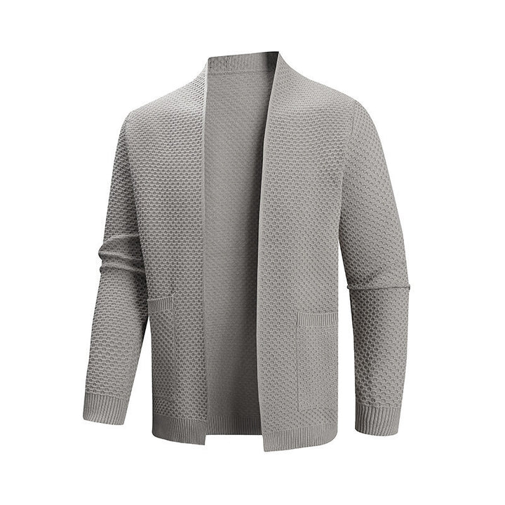 Herren Strickjacke mit offenem Kragen Aliams