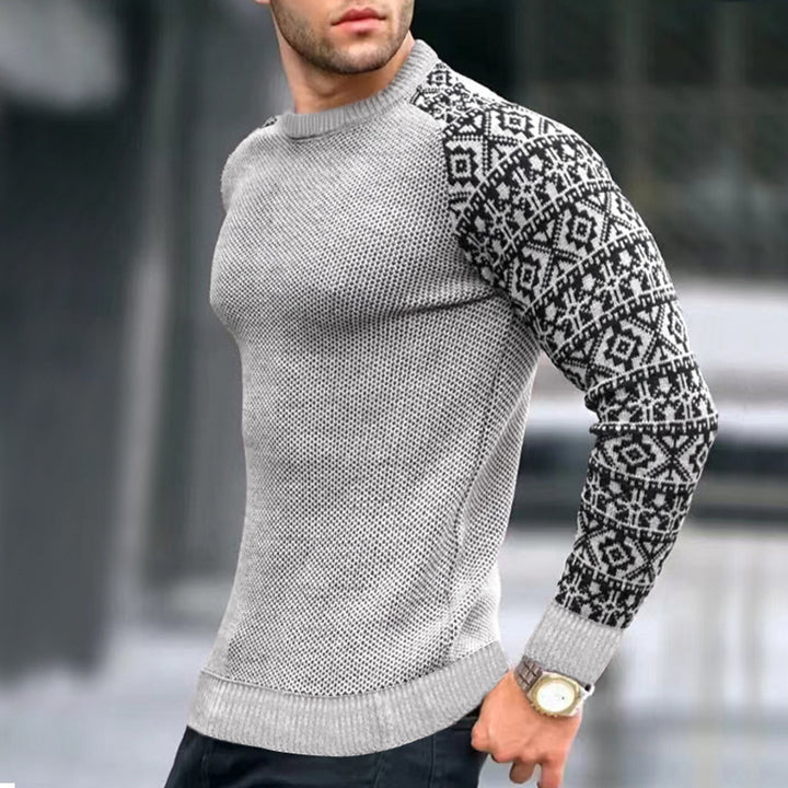 Herren Strickpullover mit grafischem Muster Aliams