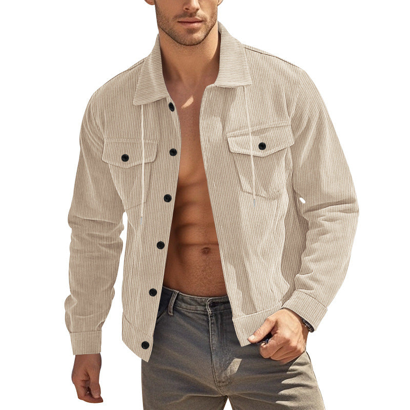 Herren Übergangsjacke mit praktischen Taschen und anpassbarem Kragen Aliams