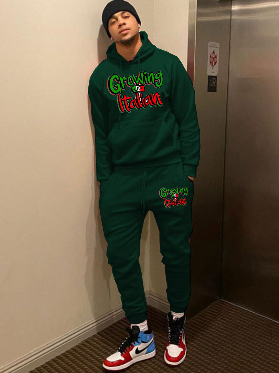 Herren Sweatshirt und Jogginghose Set mit auffälligem Schriftzug Aliams