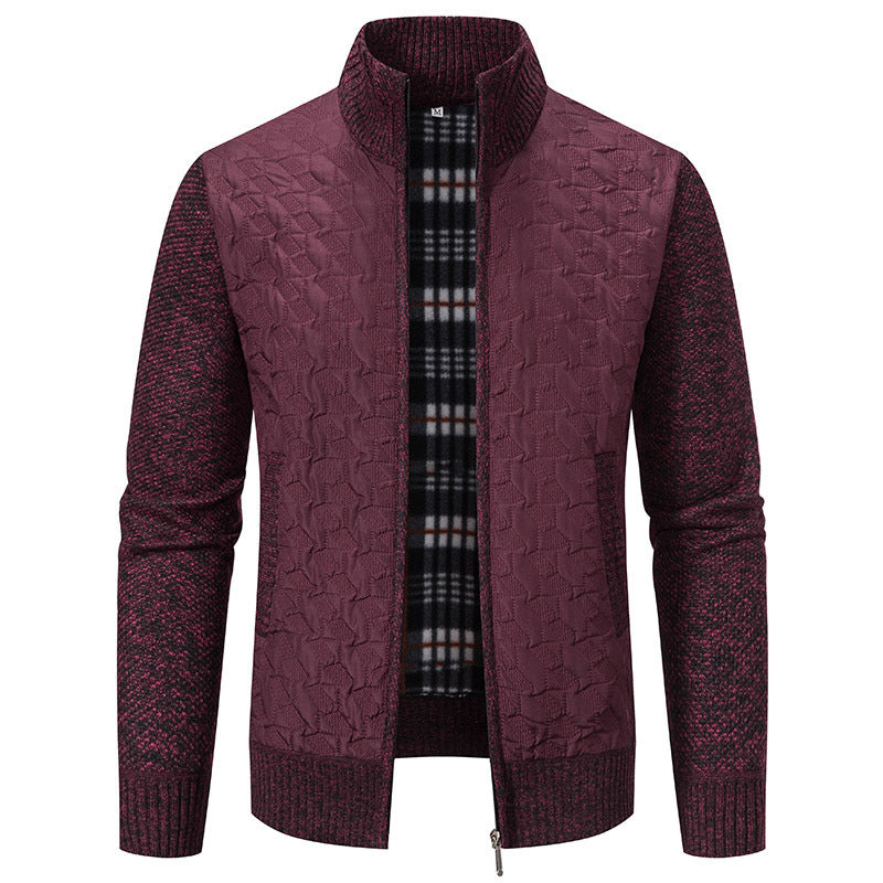 Herren Übergangsjacke mit hohen Kragen und gesteppter Innenseite Aliams