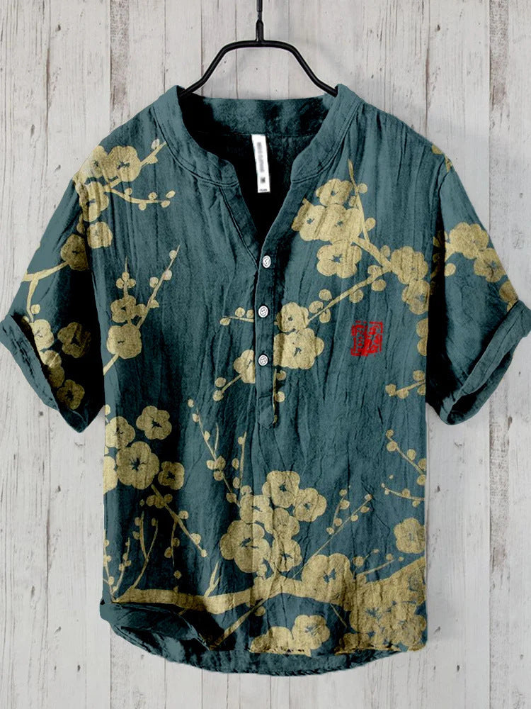 Aliams | Japanisches Hemd Aus Leinenmix
