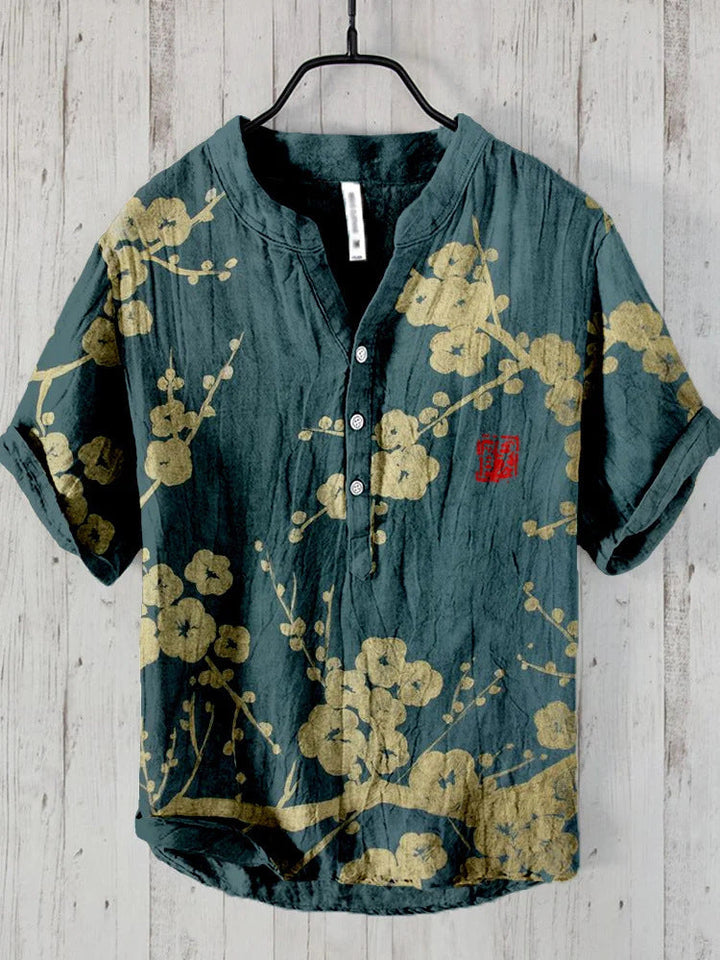 Aliams | Japanisches Hemd Aus Leinenmix