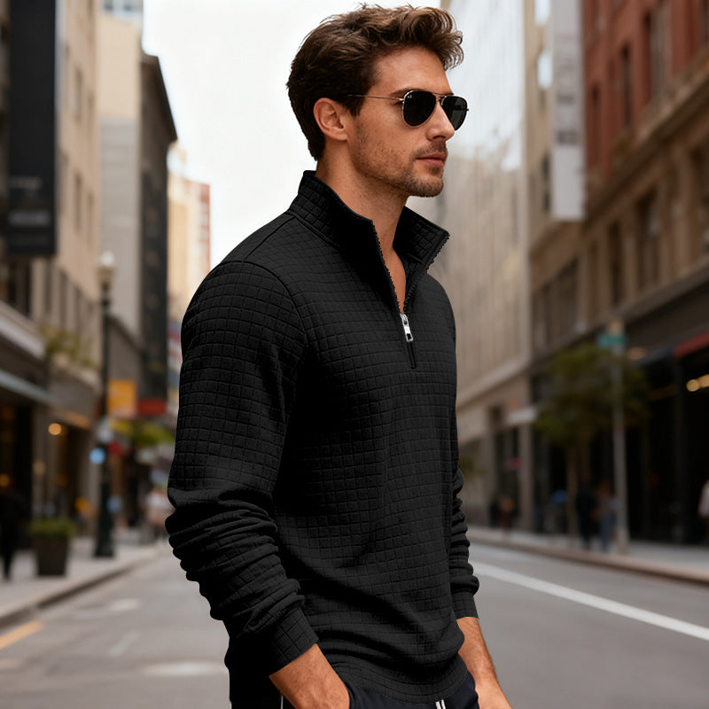 Herren Sportlicher Pullover mit Reißverschluss Aliams