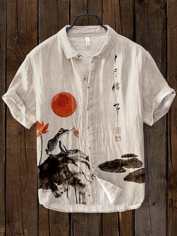 Aliams | Japanisches Hemd Aus Leinenmix