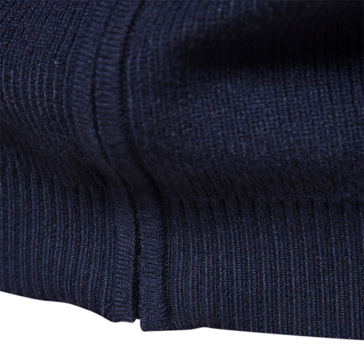 Herren Strickjacke mit modischem Stehkragen und Reißverschluss Aliams
