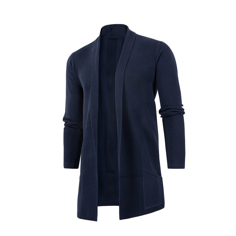 Herren Strickjacke mit offenem Schnitt und praktischen Taschen Aliams