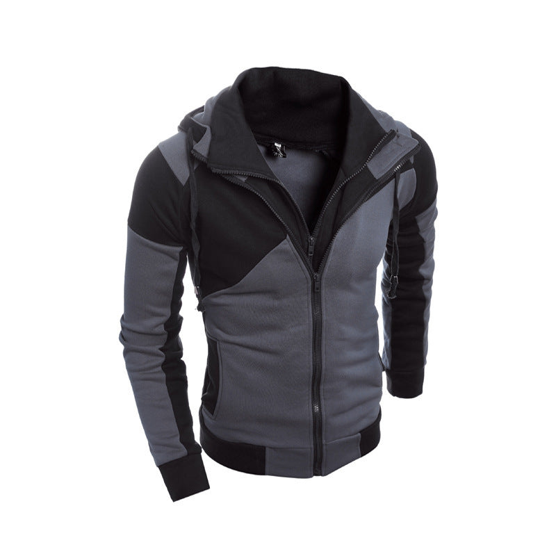 Herren sportlicher Kapuzenjacke mit modischem Farbblockdesign Aliams
