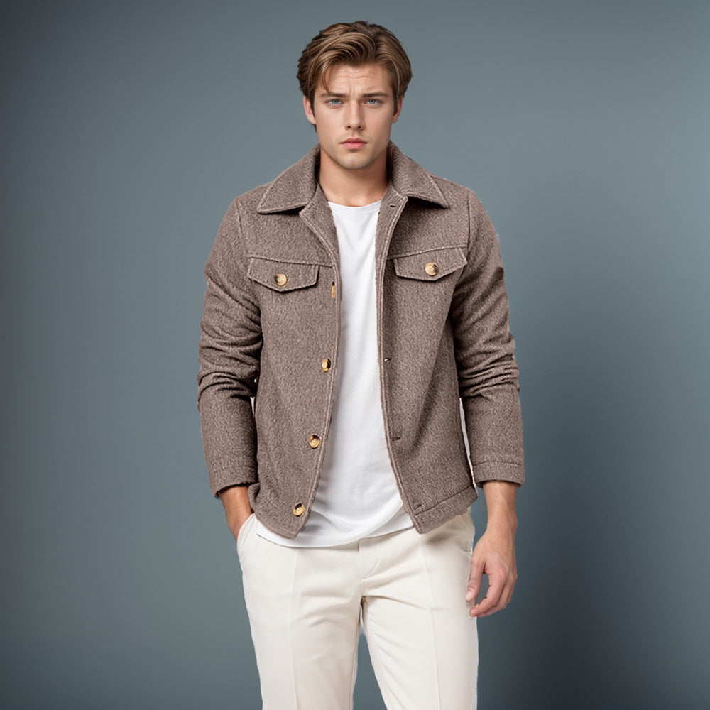 Herren Trendige Boucle-Jacke Aliams