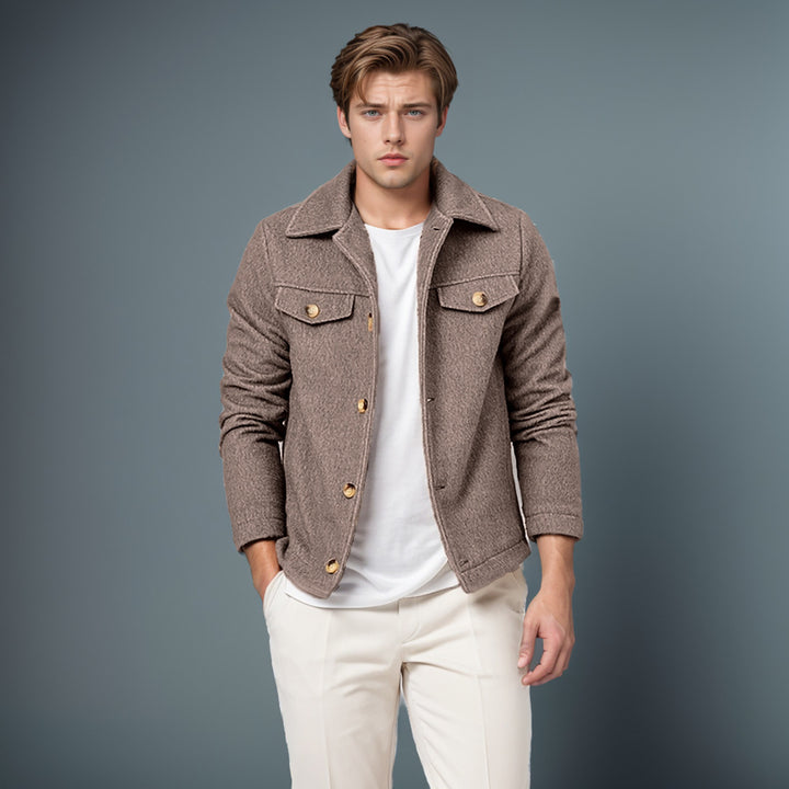 Herren Trendige Boucle-Jacke Aliams