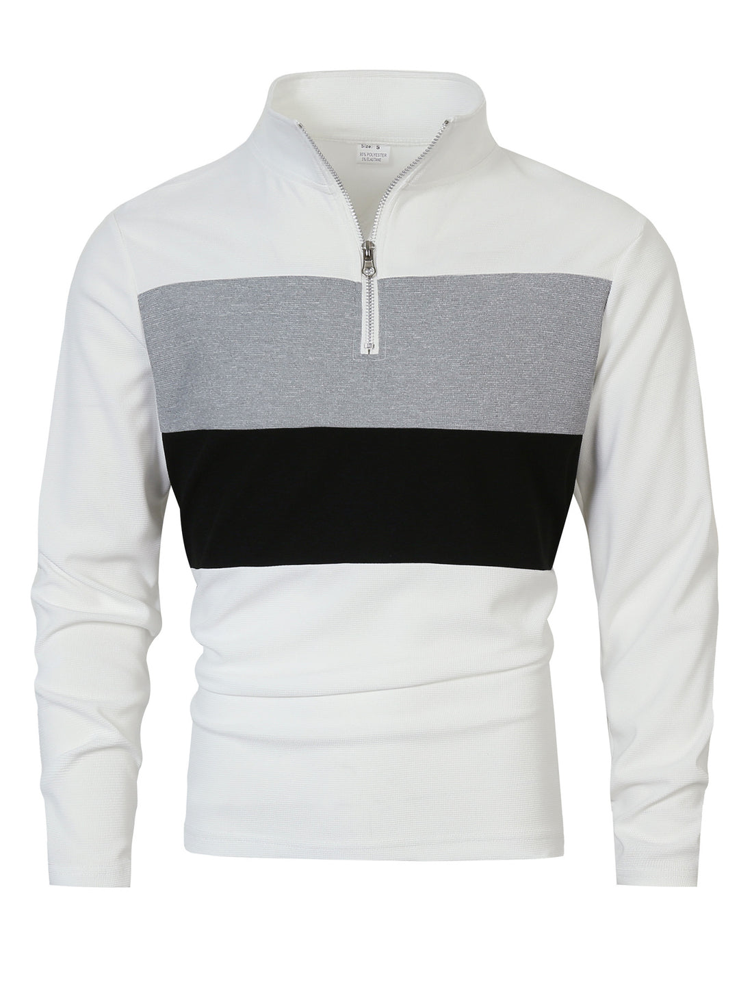 Herren Sportpullover mit modernem Stehkragen und Reißverschluss Aliams