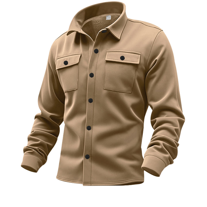 Herren modische Arbeitsjacke mit praktischen Brusttaschen Aliams