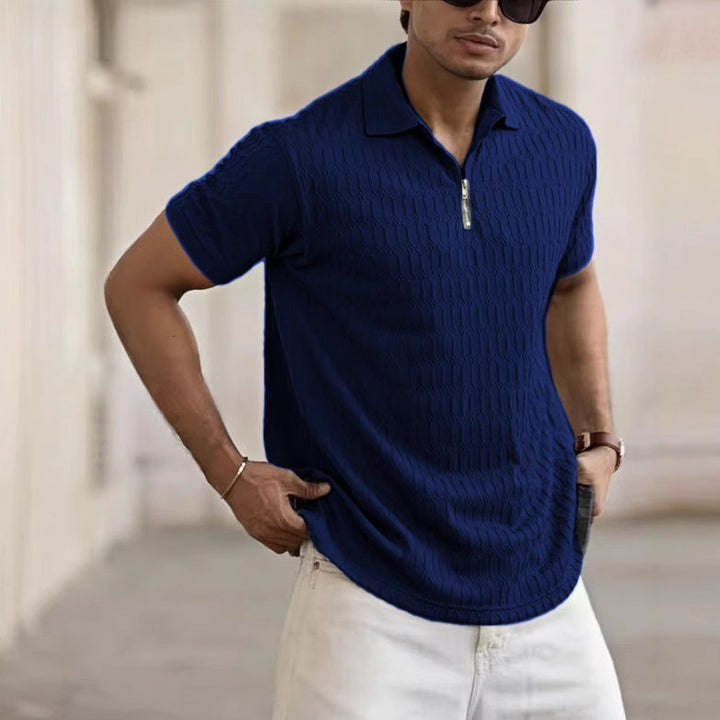 Herren Struktur Polo Shirt Aliams