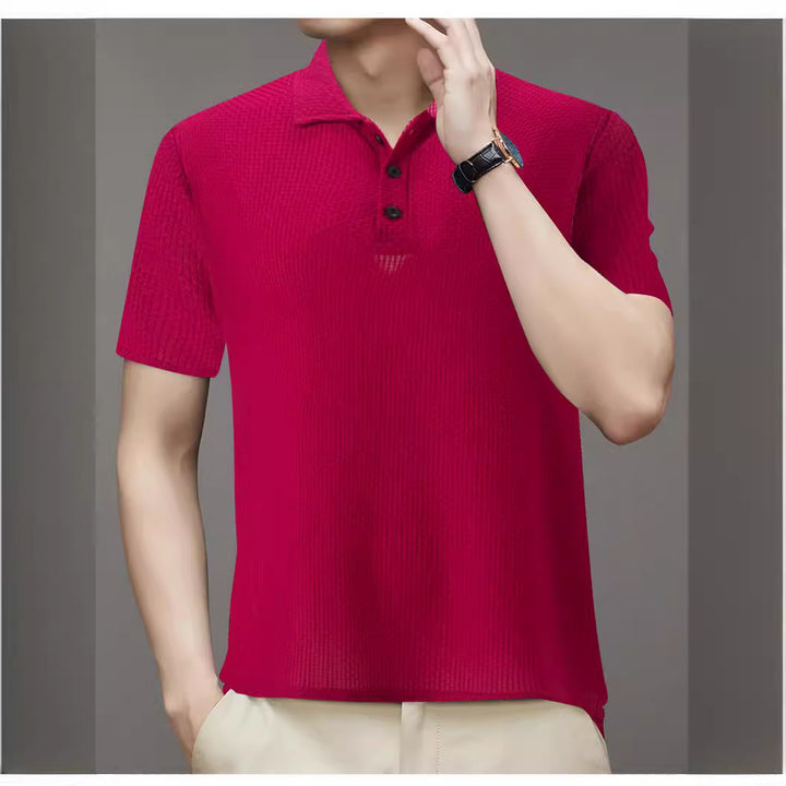 Herren Struktur Polo Shirt Aliams