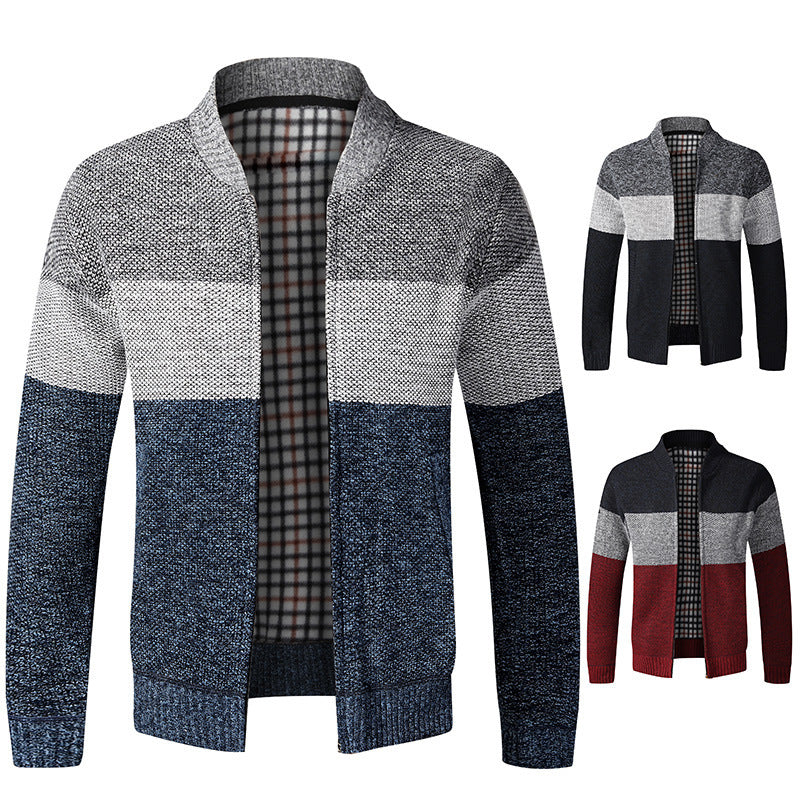 Herren sportlicher Strickcardigan mit modernem Design Aliams