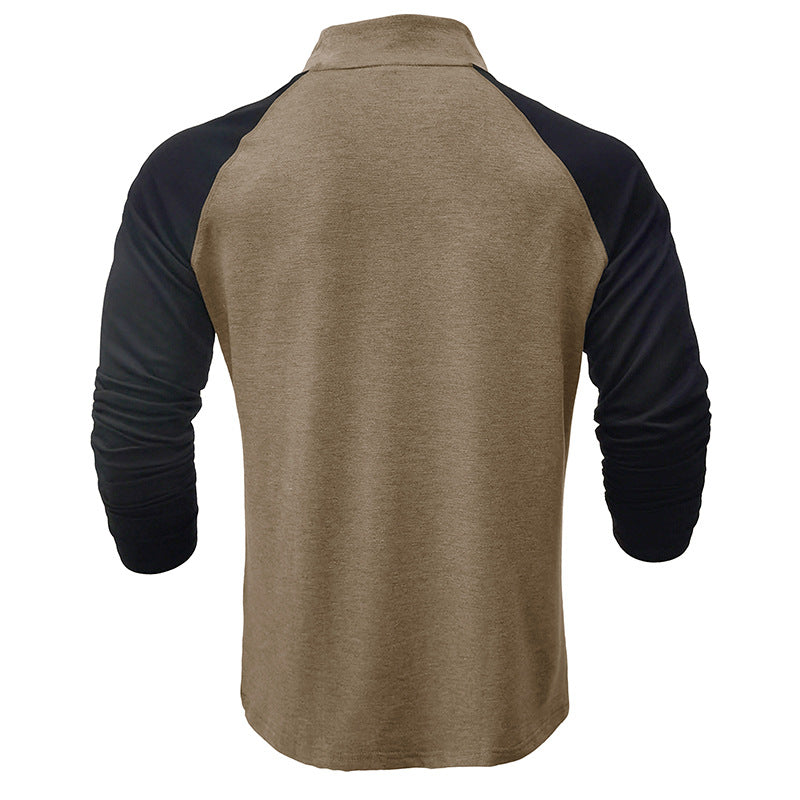 Herren Sportlicher Stehkragenpullover Aliams