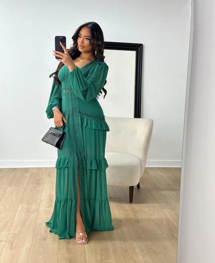 Amy Lange Ärmel Maxi-Kleid Für Damen