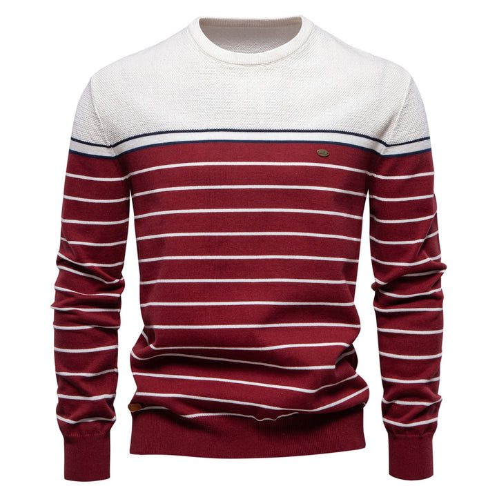Herren Strickpullover mit maritimen Streifen Aliams