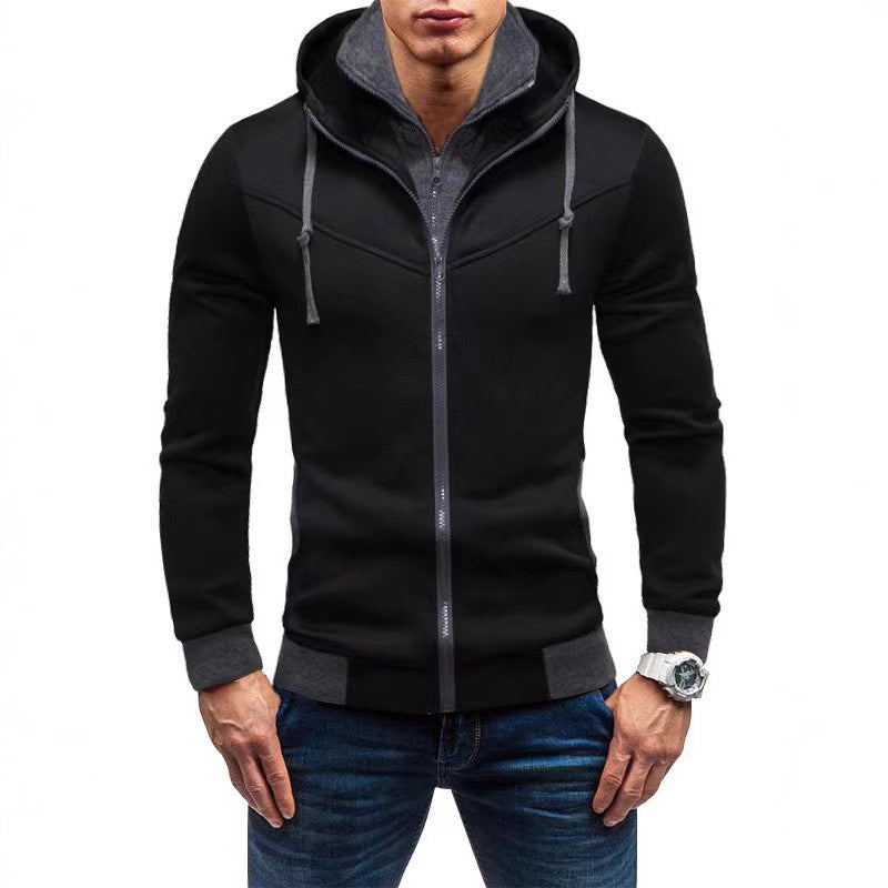 Herren sportlicher Kapuzenpullover mit ergonomischem Schnitt und Reißverschluss Aliams