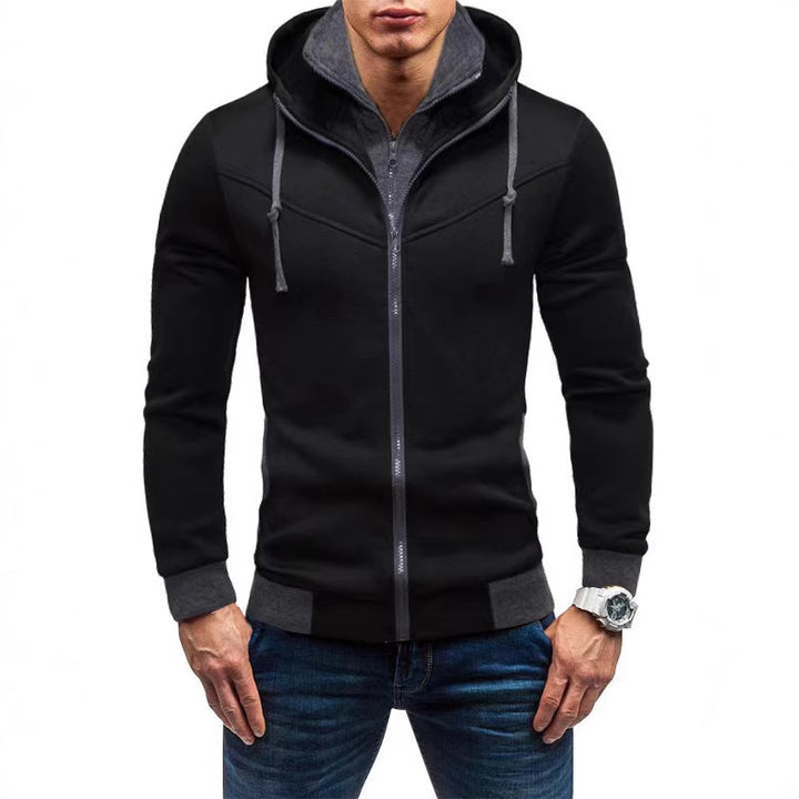 Herren sportlicher Kapuzenpullover mit ergonomischem Schnitt und Reißverschluss Aliams
