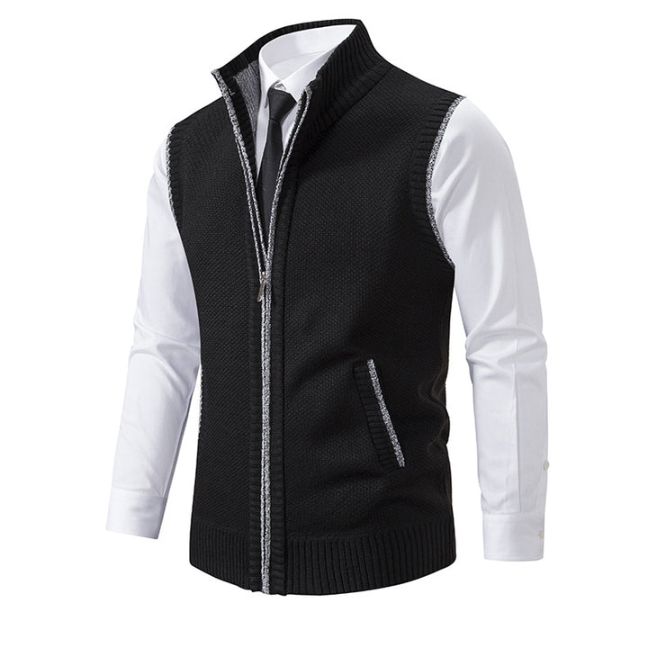 Herren Strickweste mit Reißverschluss und strukturiertem Design Aliams