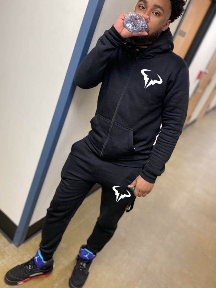 Herren Sportlicher Kapuzenpullover mit passendem Jogginghosen-Set Aliams