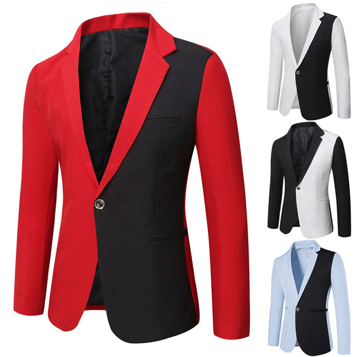Herren Zweifarbiger Blazer mit modernem Schnitt und Taschen Aliams