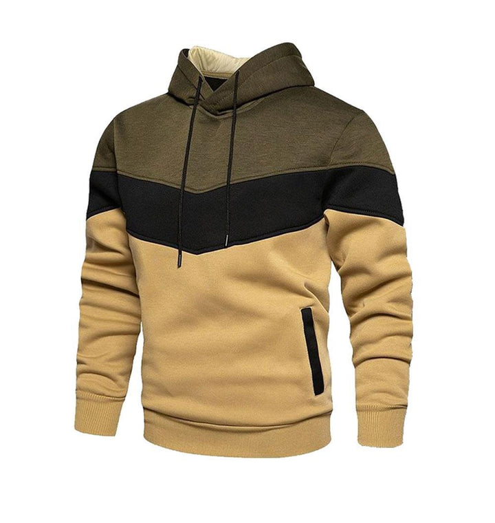 Herren sportlicher Kapuzenpullover mit stylischem Farbmix und praktischen Taschen Aliams