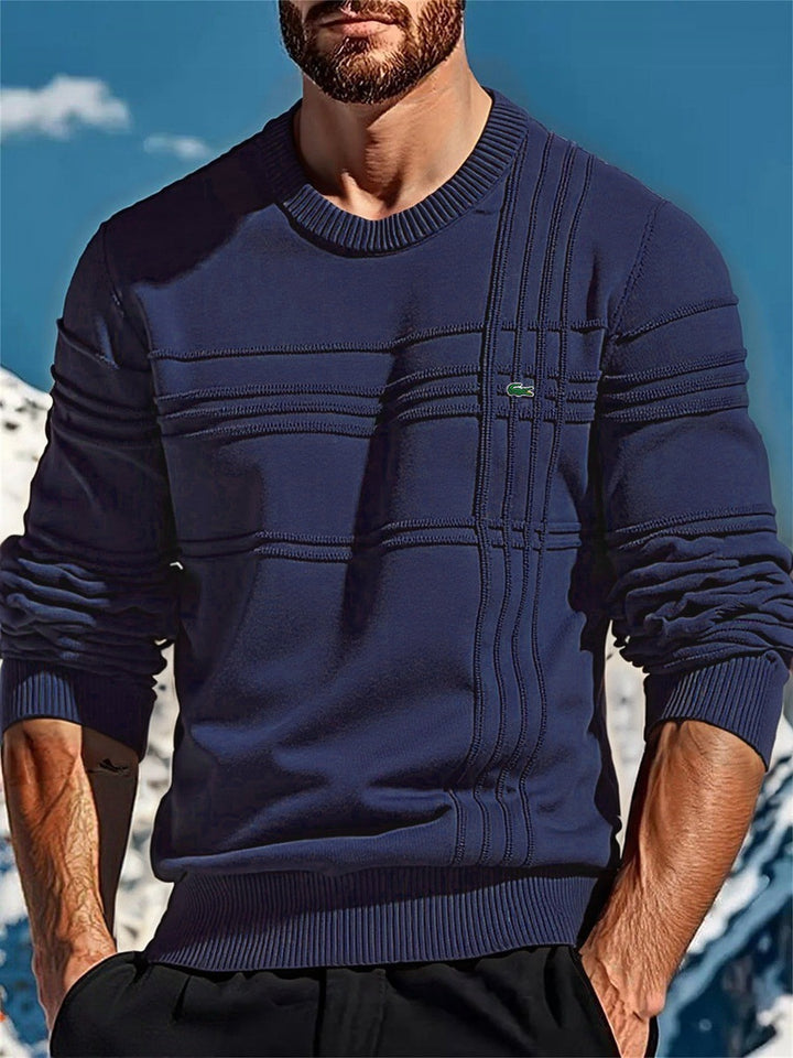 Herren stylischer Strickpullover mit einzigartigen Texturdetails Aliams